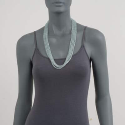 245.00 ct. t.w. Aquamarine Bead Multi-Strand Necklace in 14kt Yellow Gold &mdash; Alt Image 2