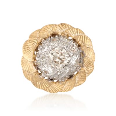 C. 1990 Vintage 1.75 ct. t.w. Diamond Dome Ring in 14kt Yellow Gold. Size 7 &mdash; Alt Image 1