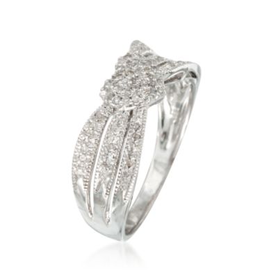 .25 ct. t.w. Diamond Heart Ring in 14kt White Gold &mdash; Alt Image 3