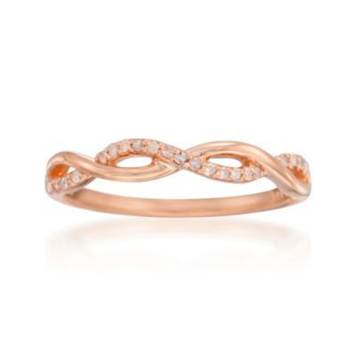 .10 ct. t.w. Diamond Twist Ring in Rose Vermeil &mdash; Alt Image 1