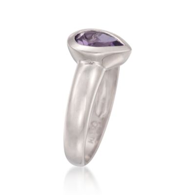 1.30 Carat Amethyst Ring in Sterling Silver. Size 5 &mdash; Alt Image 3