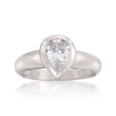 1.50 Carat White Topaz Ring in Sterling Silver. Size 5 &mdash; Alt Image 1