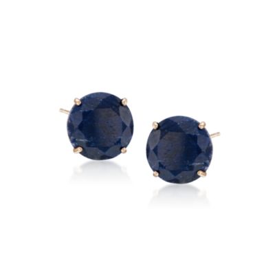 6.60 ct. t.w. Sapphire Stud Earrings in 14kt Yellow Gold &mdash; Alt Image 1