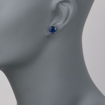 6.60 ct. t.w. Sapphire Stud Earrings in 14kt Yellow Gold &mdash; Alt Image 2
