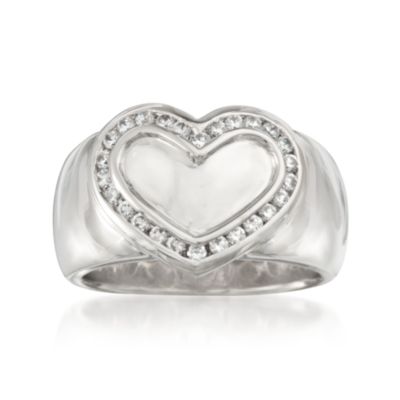 .26 ct. t.w. CZ Heart Ring in Sterling Silver &mdash; Alt Image 1