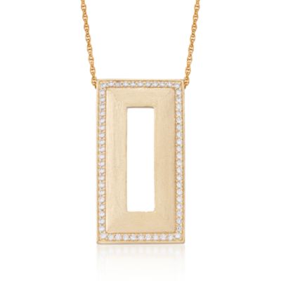 1.25 ct. t.w. Rectangular CZ Necklace in 14kt Over Sterling &mdash; Alt Image 1