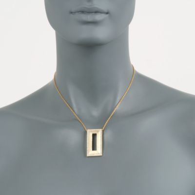 1.25 ct. t.w. Rectangular CZ Necklace in 14kt Over Sterling &mdash; Alt Image 2