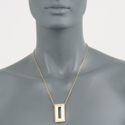 1.25 ct. t.w. Rectangular CZ Necklace in 14kt Over Sterling &mdash; Alt Image 4