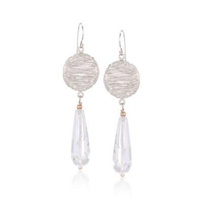 Rock Crystal Briolette Earrings in Two-Tone &mdash; Alt Image 1