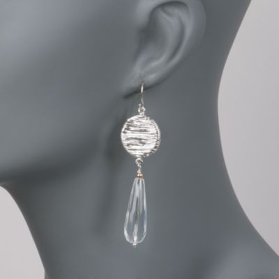 Rock Crystal Briolette Earrings in Two-Tone &mdash; Alt Image 2