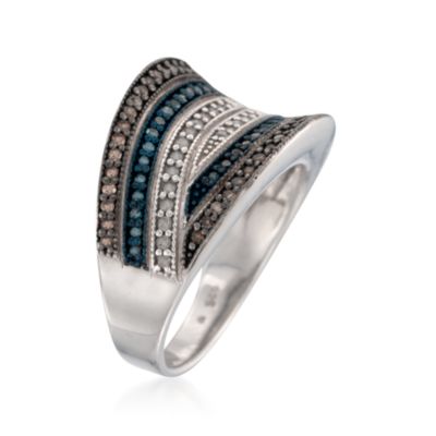 .62 ct. t.w. Multicolored Diamond Band in Sterling Silver &mdash; Alt Image 3