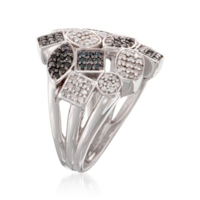 1.00 ct. t.w. Multicolored Diamond Ring in Sterling Silver &mdash; Alt Image 3