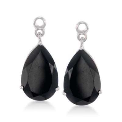 Black Onyx Earring Jackets in Sterling Silver &mdash; Alt Image 1