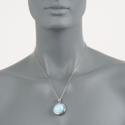 Italian Bezel-Set Doublet Pendant in Sterling Silver &mdash; Alt Image 2