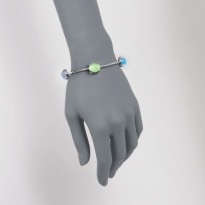 Italian Multicolored Doublet Bangle Bracelet in Sterling Silver &mdash; Alt Image 2