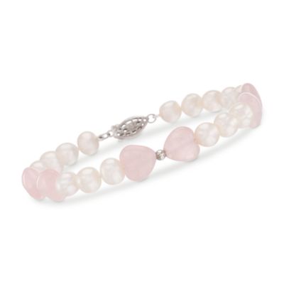 3-pc. 7-7.5mm Pearl and Pink Quartz Jewelry Set in Sterling Silver &mdash; Alt Image 4