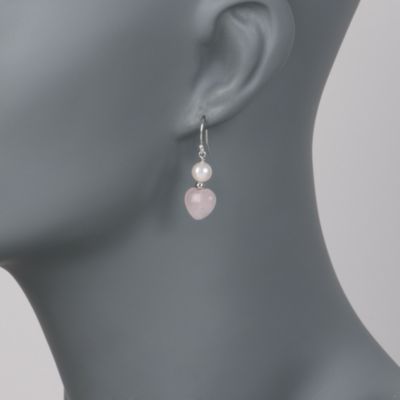3-pc. 7-7.5mm Pearl and Pink Quartz Jewelry Set in Sterling Silver &mdash; Alt Image 7