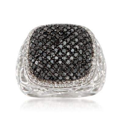 1.19 ct. t.w. Black and White Diamond Ring in Sterling Silver &mdash; Alt Image 1