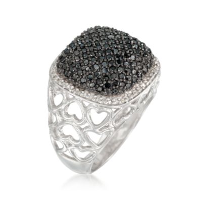 1.19 ct. t.w. Black and White Diamond Ring in Sterling Silver &mdash; Alt Image 3