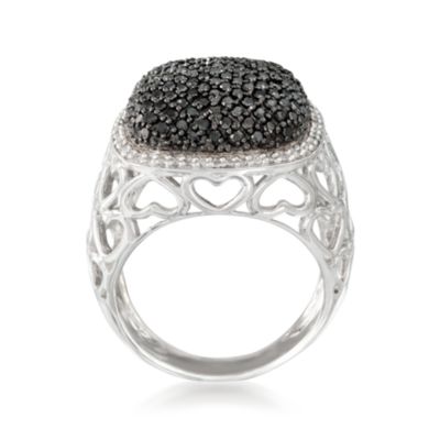1.19 ct. t.w. Black and White Diamond Ring in Sterling Silver &mdash; Alt Image 4