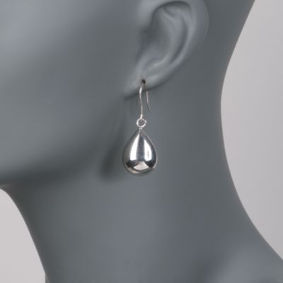 Italian Sterling Silver Teardrop Earrings &mdash; Alt Image 2