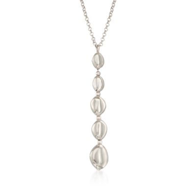 Italian Free-Form Drop Necklace in Sterling Silver &mdash; Alt Image 1