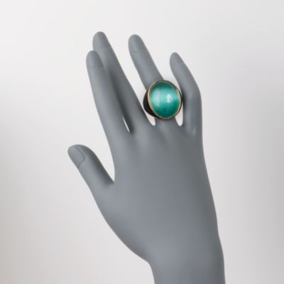 Italian Green Doublet Ring in 24kt Over Sterling &mdash; Alt Image 2