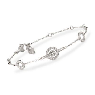 Swarovski Crystal "Purity" Bracelet. 6" &mdash; Alt Image 1
