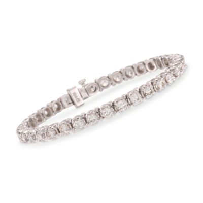 C. 2011 Vintage 7.35 ct. t.w. Diamond Tennis Bracelet in 18kt White Gold. 7" &mdash; Alt Image 1
