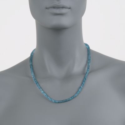 London Blue Topaz Bead Necklace With 14kt Yellow Gold Clasp &mdash; Alt Image 4