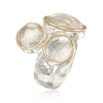Rock Crystal Cluster Ring in 14kt Yellow Gold &mdash; Alt Image 3