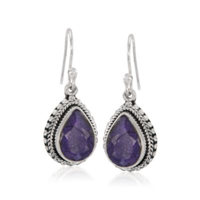 26.60 ct. t.w. Purple Sapphire Pendant and Earrings Set in Sterling Silver &mdash; Alt Image 3