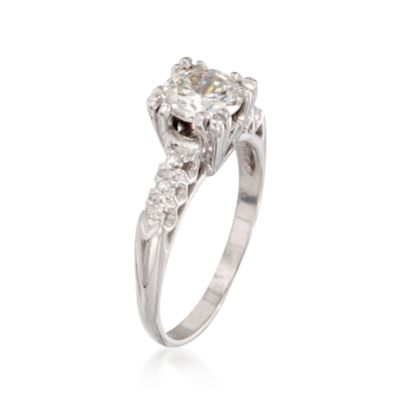 C. 1990 Vintage 1.22 ct. t.w. Diamond Ring in 14kt White Gold. Size 7.5 &mdash; Alt Image 3