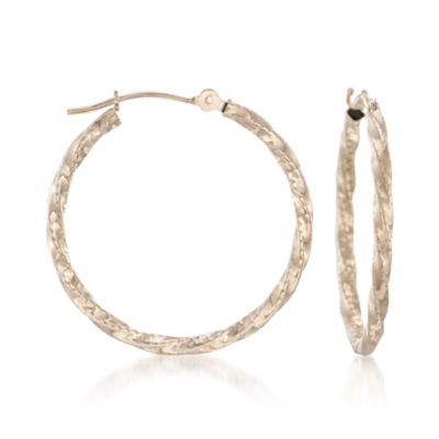 Italian 14kt Yellow Gold Hoop Earrings &mdash; Alt Image 1