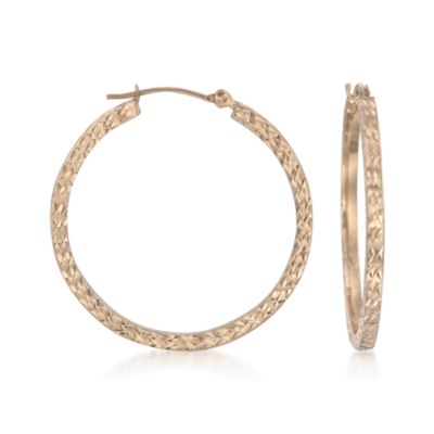 14kt Yellow Gold Hoop Earrings &mdash; Alt Image 1