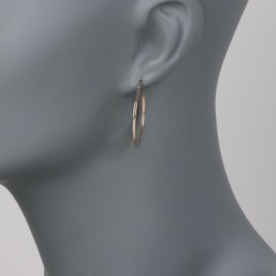 14kt Yellow Gold Hoop Earrings &mdash; Alt Image 2