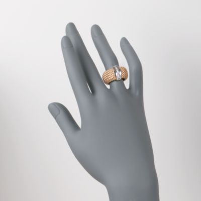 Italian Diamond Mesh Ring in Two-Tone &mdash; Alt Image 2