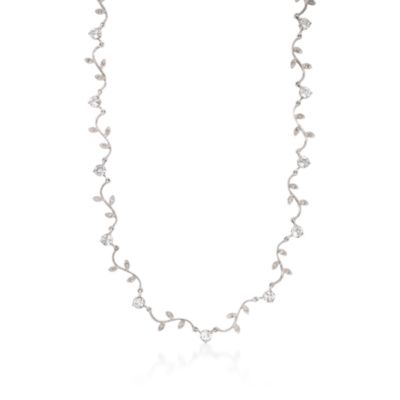6.80 ct. t.w. White Topaz Vine Necklace in Sterling Silver &mdash; Alt Image 1