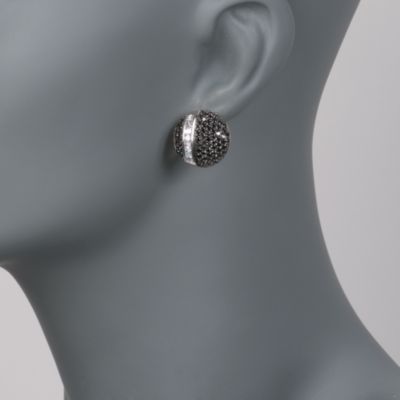 7.00 ct. t.w. Black and White CZ Earrings  in Sterling Silver &mdash; Alt Image 2