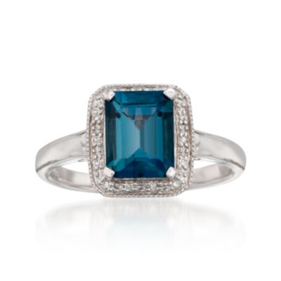 2.55 Carat London Blue Topaz Ring in Sterling Silver &mdash; Alt Image 1