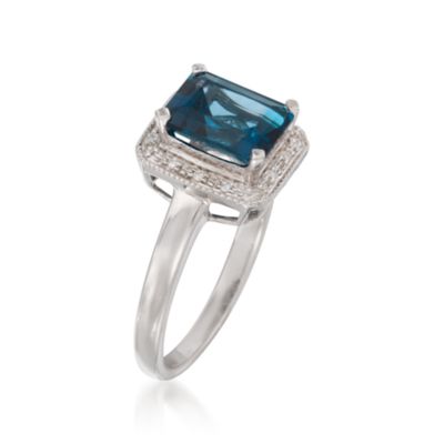 2.55 Carat London Blue Topaz Ring in Sterling Silver &mdash; Alt Image 3