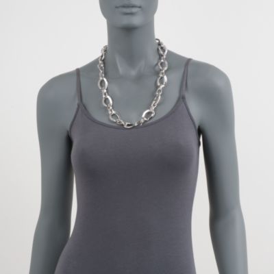 Italian Oval-Link Necklace in Sterling Silver &mdash; Alt Image 3