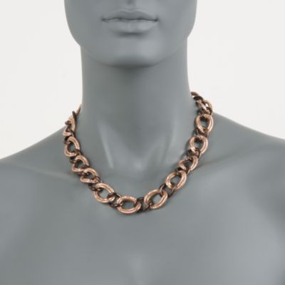 Italian Two-Tone Oval-Link Necklace &mdash; Alt Image 2