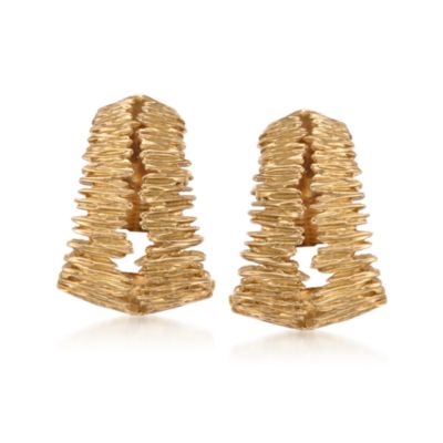 C.1960 Vintage Tiffany Jewelry  18kt Yellow Gold Earrings &mdash; Alt Image 1