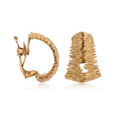C.1960 Vintage Tiffany Jewelry  18kt Yellow Gold Earrings &mdash; Alt Image 3