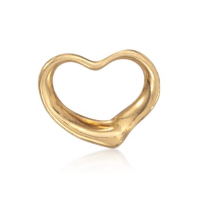 C. 1980 Vintage Tiffany Jewelry Elsa Peretti 18kt Yellow Gold Heart Pin &mdash; Alt Image 1