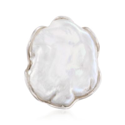 Baroque Cultured Pearl Ring in Sterling Silver &mdash; Alt Image 1