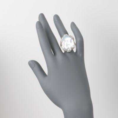 Baroque Cultured Pearl Ring in Sterling Silver &mdash; Alt Image 2
