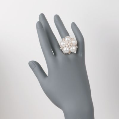 4-11mm Pearl Floral Statement Ring in Sterling Silver &mdash; Alt Image 2