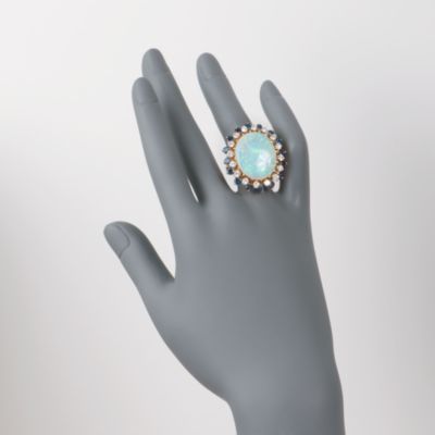 C. 1960 Vintage Opal and 3.75 ct. t.w. Multi-Gem Ring In 14kt and 18kt Yellow Gold. Size 7.5 &mdash; Alt Image 2